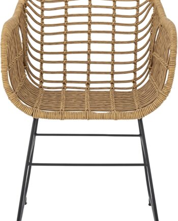 Loungestol Bloomingville Collin Polyrattan Rattan-look Jernstel Natur
