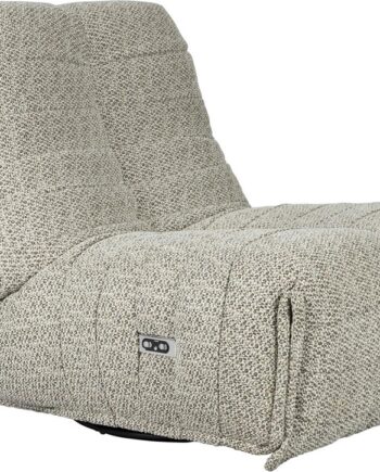 Loungestol Dutchbone Hamilton   Elektrisk Justerbar 360 Drejelig Lænestol Med Usb  Polyester Pu-skum  Lysegrå