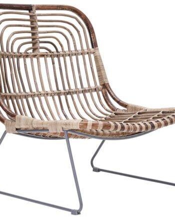 Loungestol Lænestol House Doctor Kawa   Rattan Og Metal Mørk Natur 73   62   68 Cm