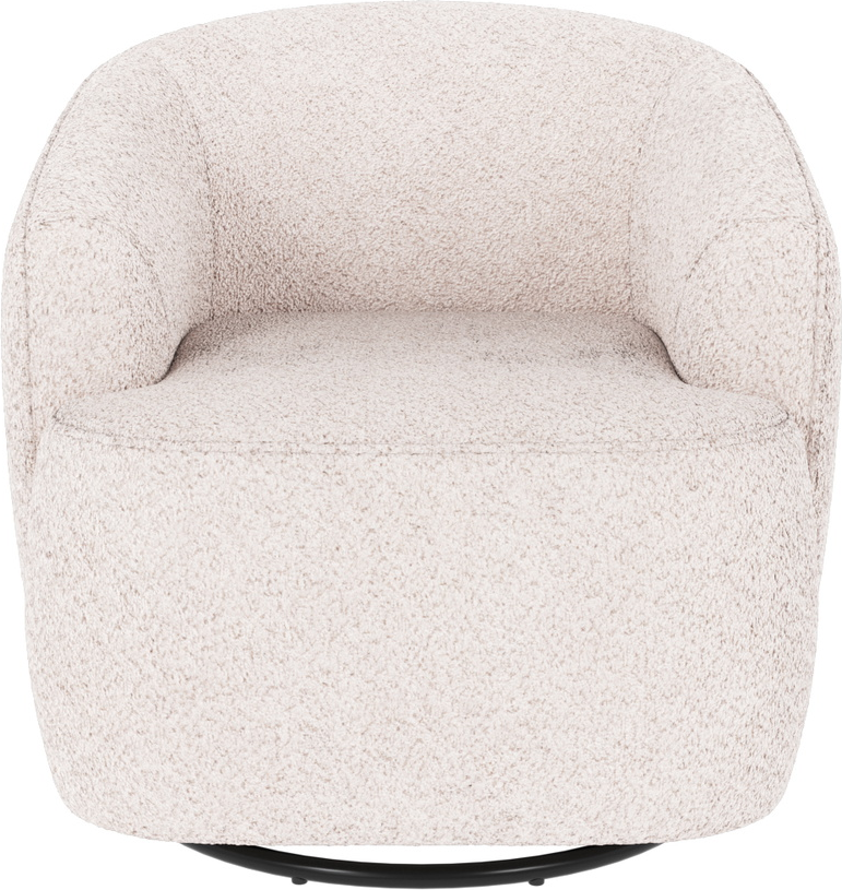 Loungestol Lænestol Rowico Dermot Anna   Hvid Polyester 360 Drejefunktion Og Gyngning 78x85x90 Cm