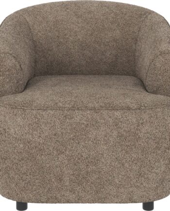 Loungestol Lænestol Rowico Dermot Anna-stof Mørk Beige   Nordisk Design H77ã B85ã D90 Cm