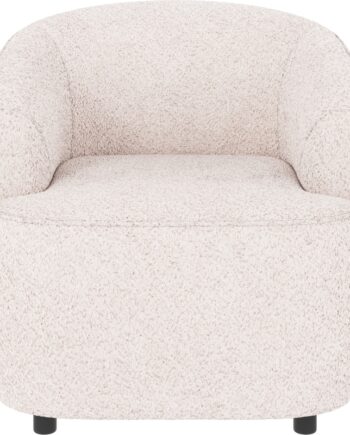 Loungestol Lænestol Rowico Dermot  Bouclé Hvid Polyester  Fsc-mix Træramme  Nosag-fjedre  H77   B85   D90 Cm