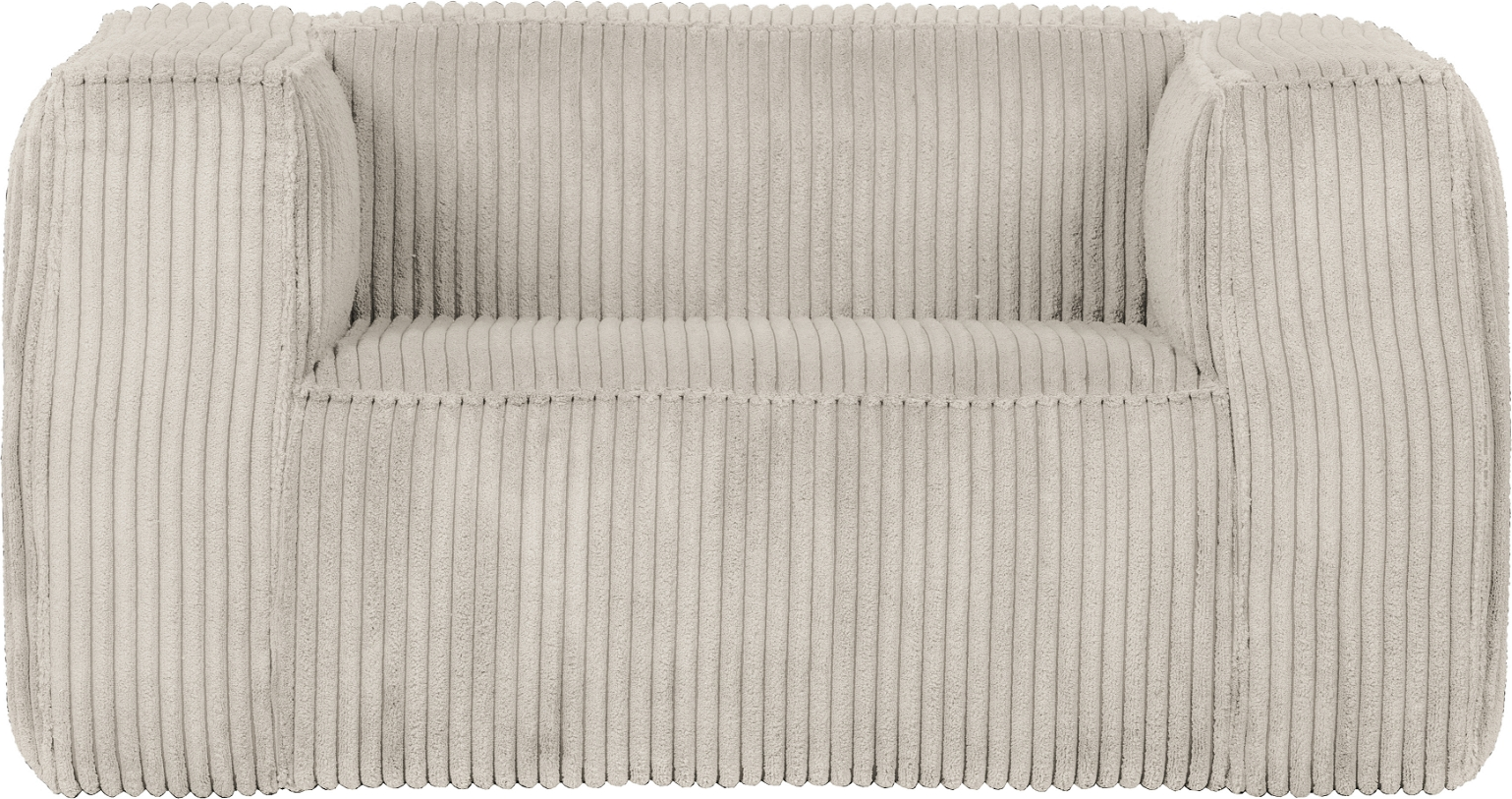 Loungestol Lænestol Woood Exclusive Bean Natur   Ribbet Polyester   Fsc-træ Stel  H74ã B98ã L146 Cm
