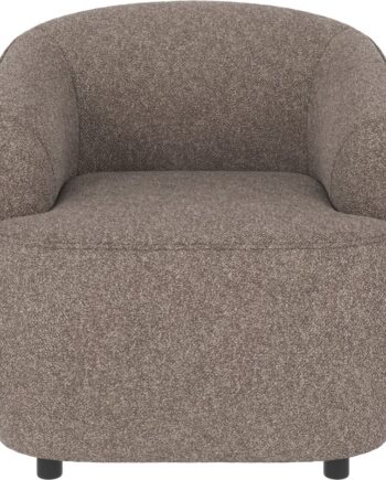 Loungestol Rowico Dermot Bouclé Mørk Beige Lænestol   Bæredygtig Fsc-mix Ramme  Nosag-fjedre