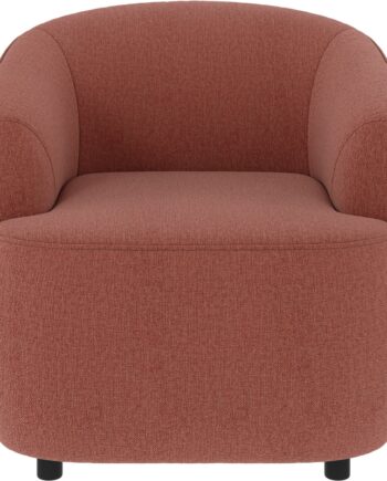 Loungestol Rowico Dermot Brenda 52 Rød Polyester  Nosag-fjedre  H77 B85 D90 Cm