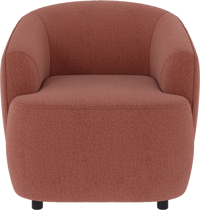 Loungestol Rowico Dermot Brenda 52 Rød Polyester  Nosag-fjedre  H77 B85 D90 Cm