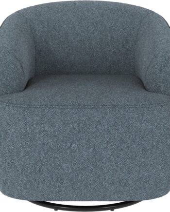 Loungestol Rowico Dermot Drejestol Mellemblå Polyester Fsc-mix H78xb85xd90 Cm