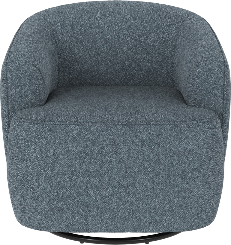 Loungestol Rowico Dermot Drejestol Mellemblå Polyester Fsc-mix H78xb85xd90 Cm