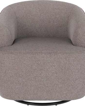 Loungestol Rowico Dermot Gråbeige Drejelig Med Vippefunktion Polyester Metal