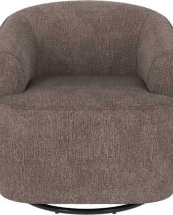 Loungestol Rowico Dermot Greg   Mørk Beige Stof 360 Drejefod Med Gyngefunktion Fsc-certificeret Ramme H78xb85xd90 Cm