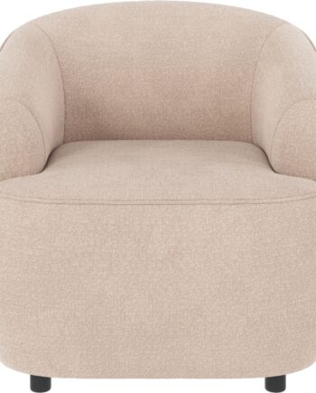 Loungestol Rowico Dermot   Lysebeige Rita-stof Med Nosag-fjedre Og Fsc-mix Træstel H77xb85xd90 Cm 360 Drejefunktion