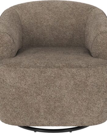 Loungestol Rowico Dermot   Mørk Beige Anna   Polyester Med Vippefunktion Og 360 Drejefunktion