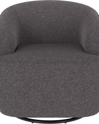 Loungestol Rowico Dermot Mørkegrå Brenda 18 Polyester Drejelig Med Gyngefunktion Fsc-certificeret