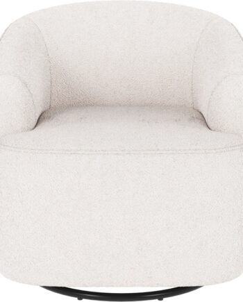 Loungestol Rowico Dermot Nordisk Minimalistisk Hvid Alice 101 Stof 360 Dreje- Og Gyngemekanisme Fsc-mix Ramme