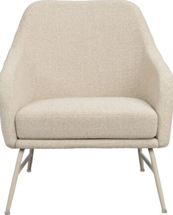 Loungestol Rowico Eldwin Lænestol   Beige Stof Med Pulverlakeret Metalstel
