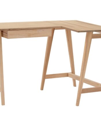 Luka Ask  -formet Skrivebord B115cm   D85cm Højrestillet