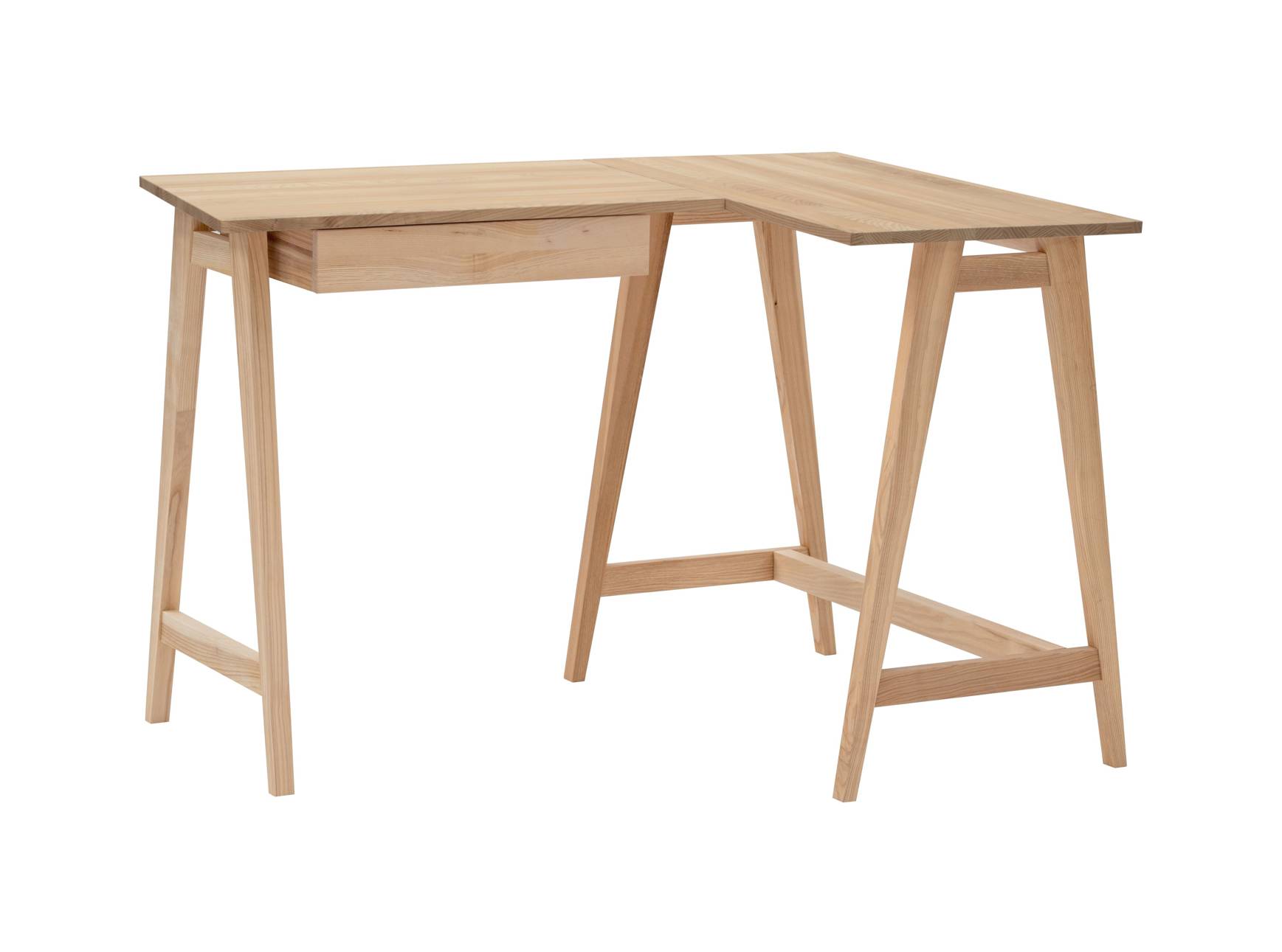 Luka Ask -formet Skrivebord B115cm D85cm Højrestillet