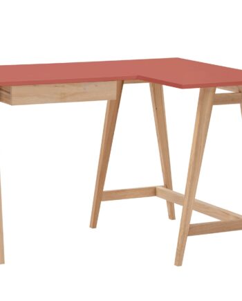 Luka Asketræ Hjørneskrivebord B115cm   D85cm Antik Pink Højre Side