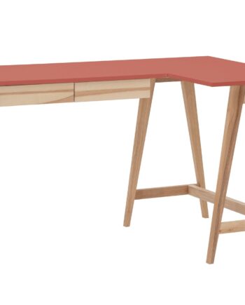 Luka Asketræ Hjørneskrivebord B135cm   D85cm Antik Pink Højre Side