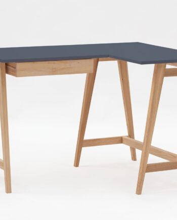 Luka Asketræ Hjørneskrivebord   115cm     85cm   Grafit Højre Side