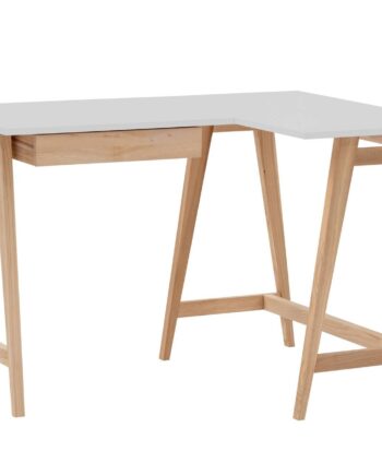 Luka Asketræ Hjørneskrivebord   115cm     85cm   Lysegrå Højre Side