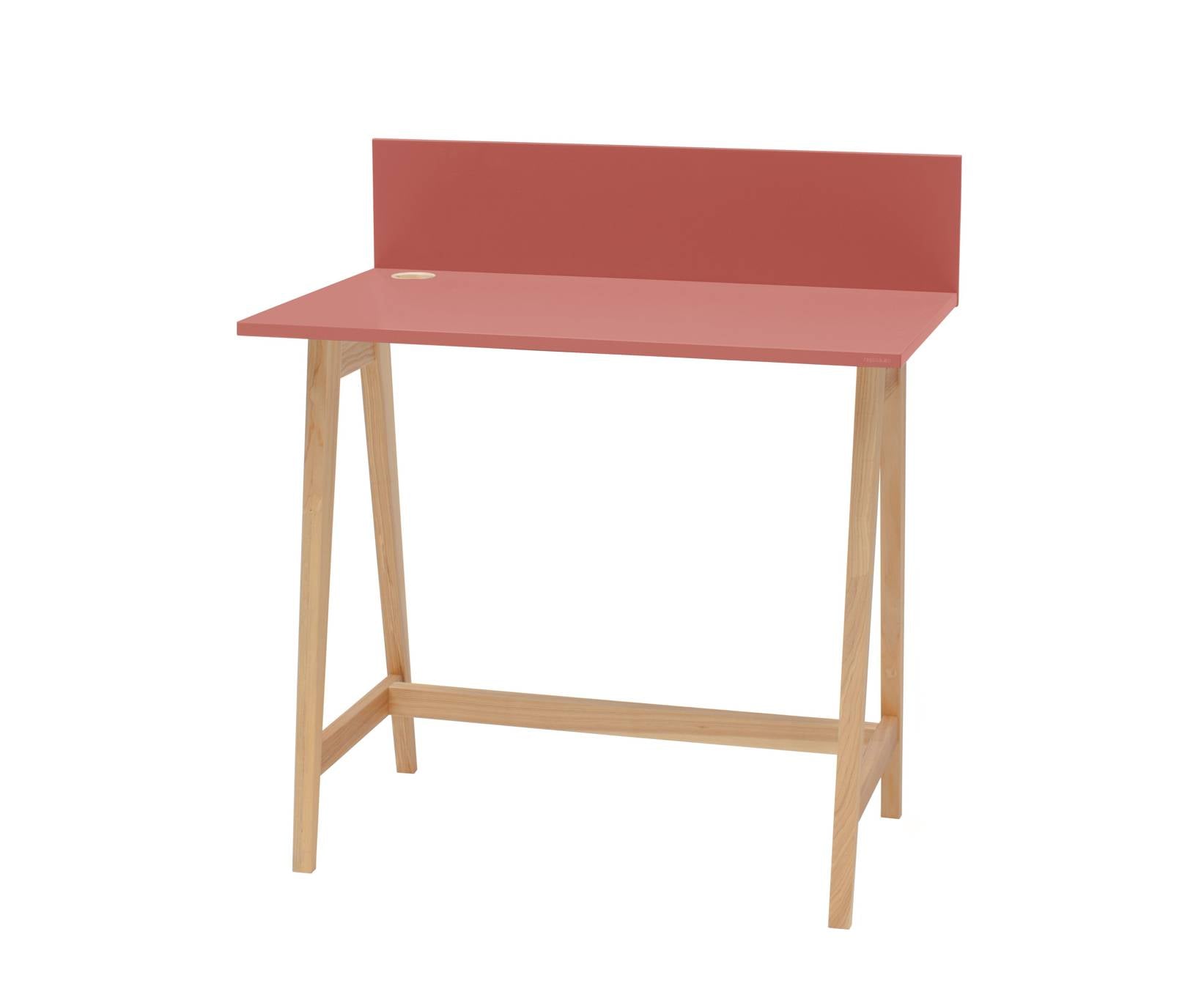 Luka Asketræ Skrivebord 85x50cm Antik Pink