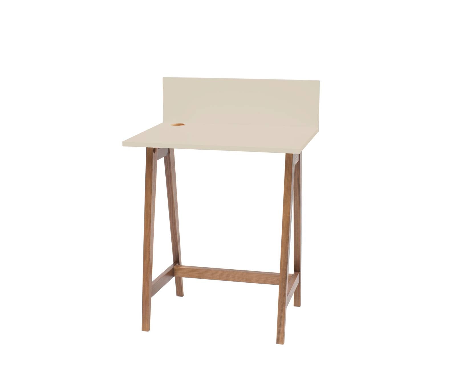 Luka Asketræ Skrivebord 65x50cm Brun Beige