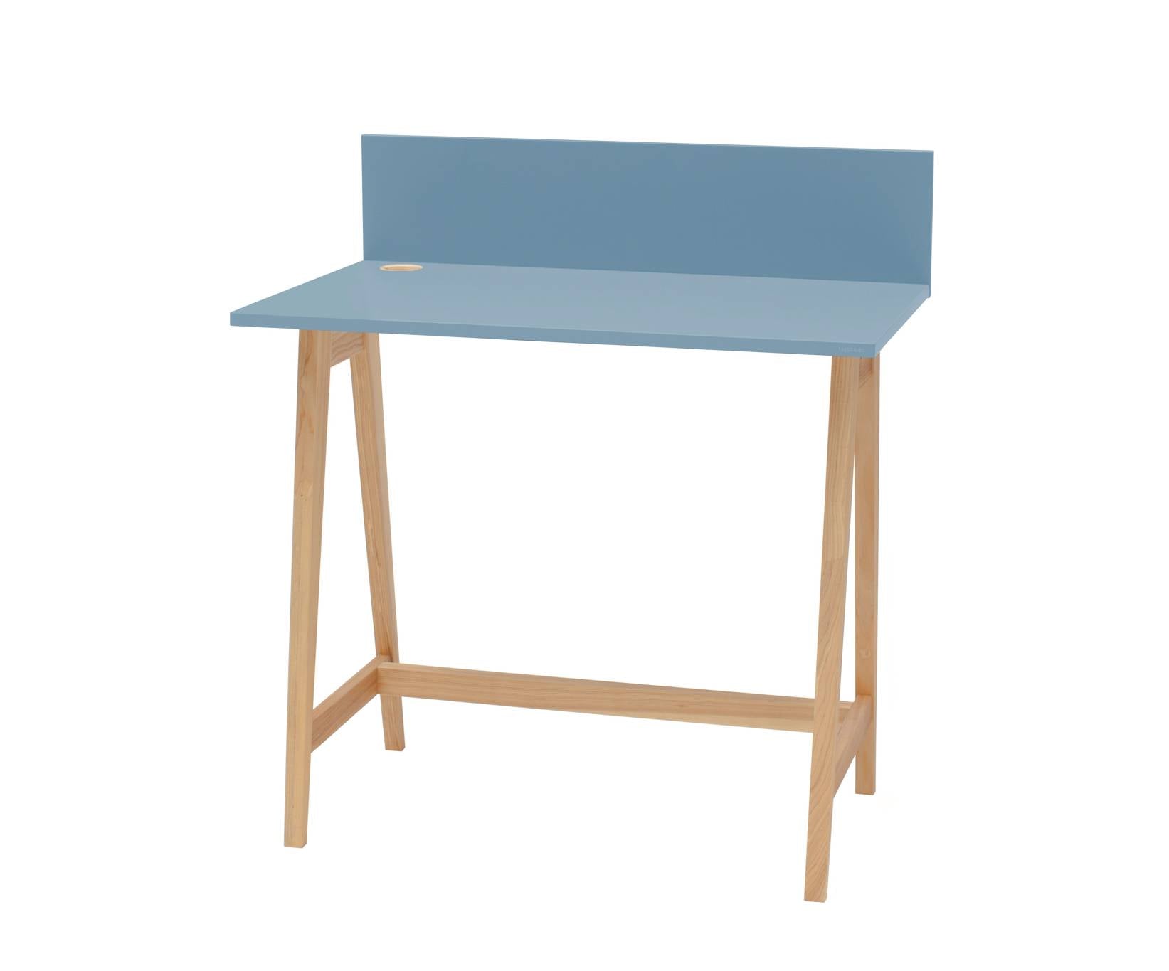 Luka Asketræ Skrivebord 85x50cm Gentle Blue