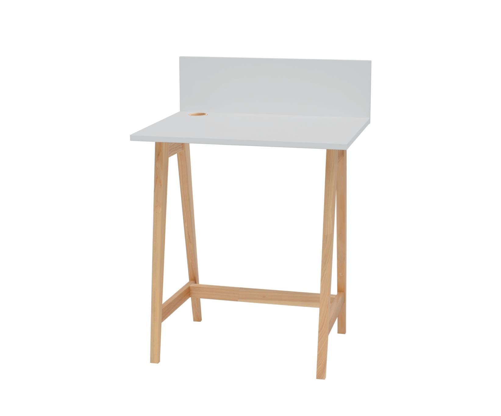 Luka Asketræ Skrivebord 65x50cm   Lysegrå