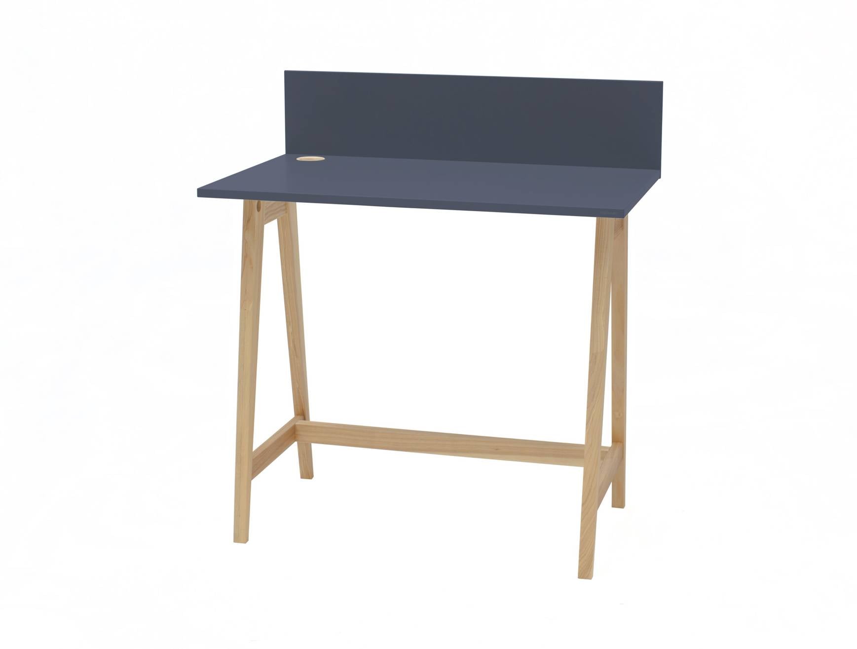 Luka Asketræ Skrivebord 85x50cm   Marineblå