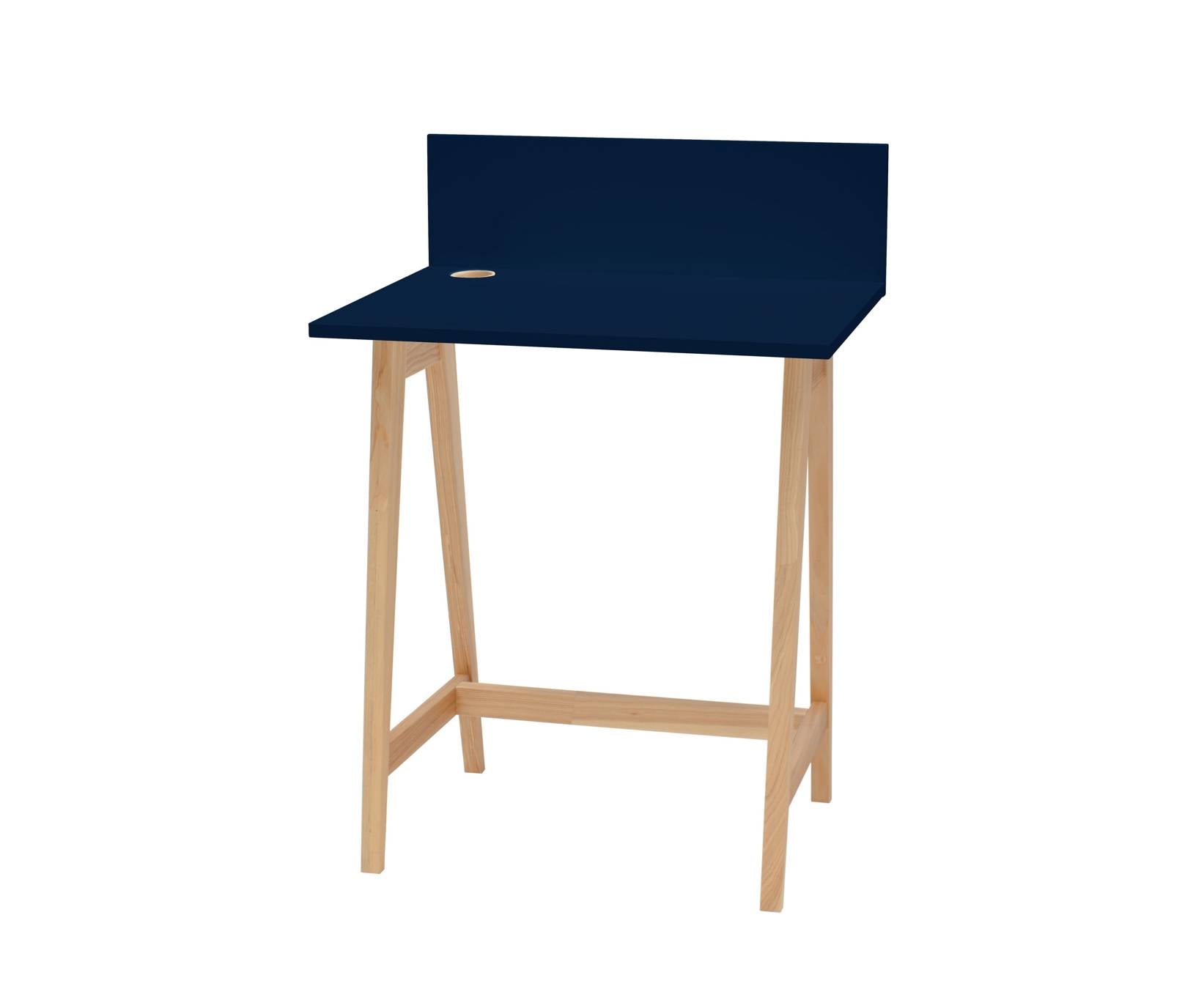 Luka Asketræ Skrivebord 65x50cm   Marineblå