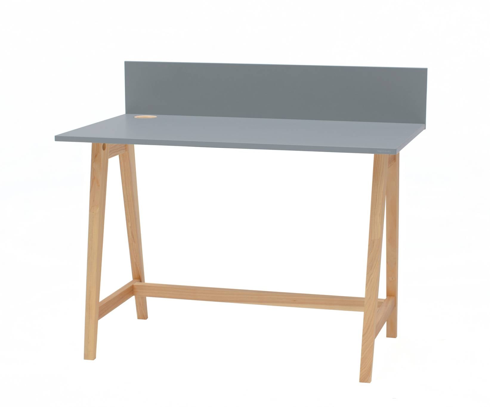 Luka Asketræ Skrivebord 110x50cm   Mørkegrå