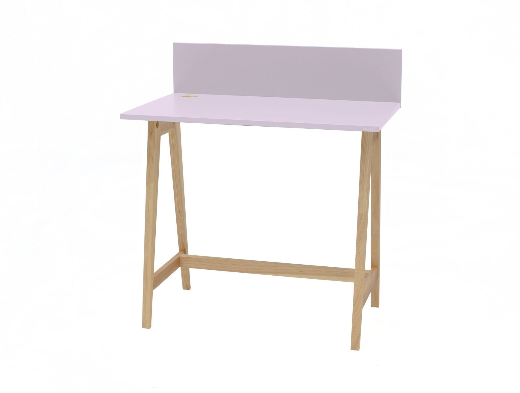 Luka Asketræ Skrivebord 85x50cm   Pink