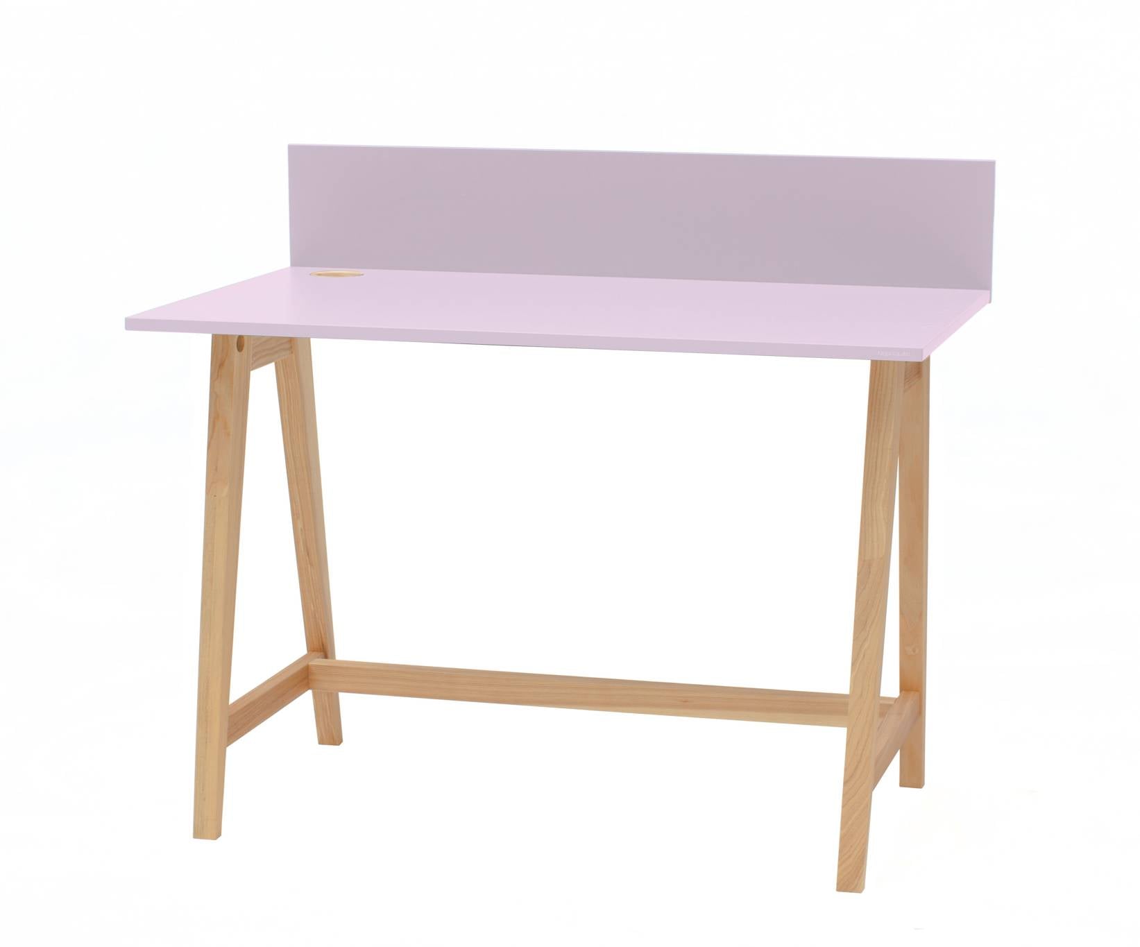 Luka Asketræ Skrivebord 110x50cm   Pink