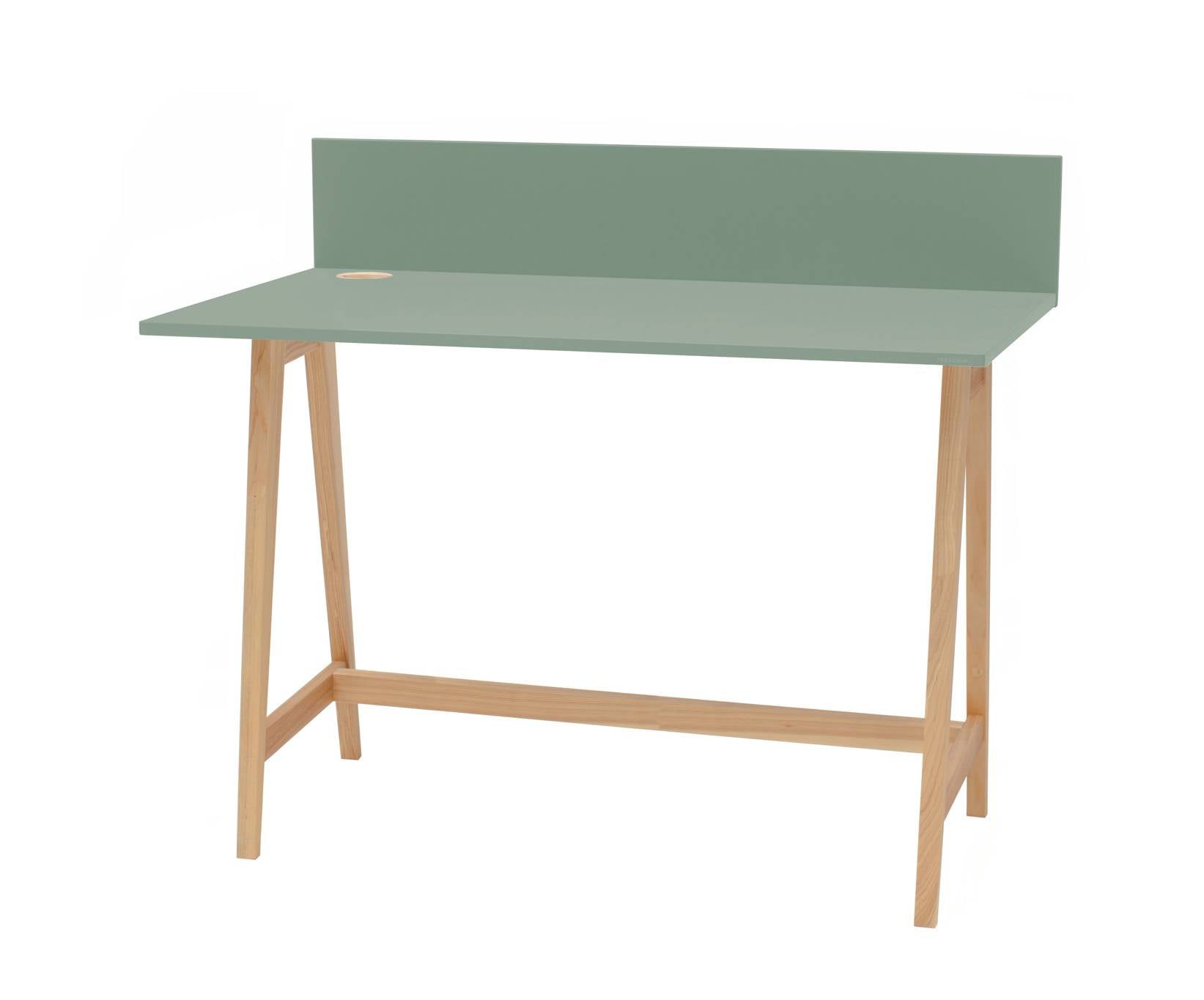 Luka Asketræ Skrivebord 110x50cm Salviegrøn