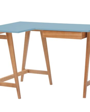 Luka Hjørneskrivebord B115cm   D85cm Blå Eg Venstre Side