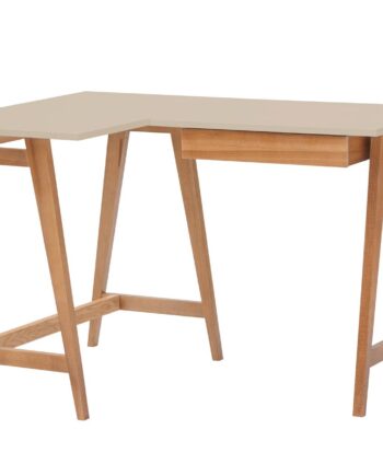 Luka Hjørneskrivebord B115cm   D85cm Brun Beige Eg Venstre Side
