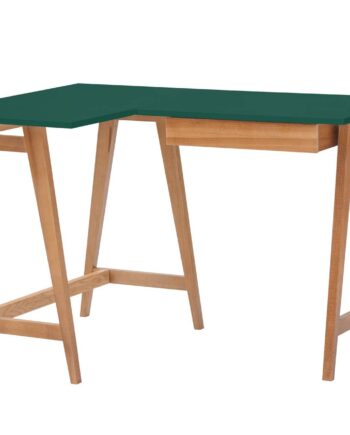 Luka Hjørneskrivebord B115cm   D85cm Sea Green Brun Eg Venstre Side