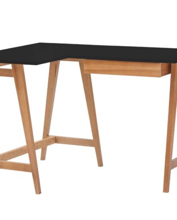 Luka Hjørneskrivebord B115cm   D85cm Sort Eg Venstre Side