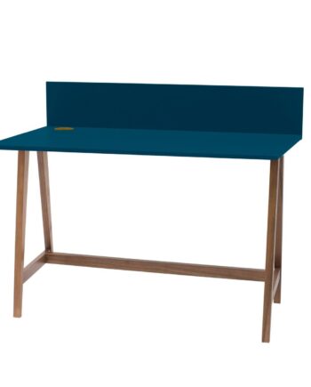 Luka Skrivebord 110x50cm Eg   Petrol Blå
