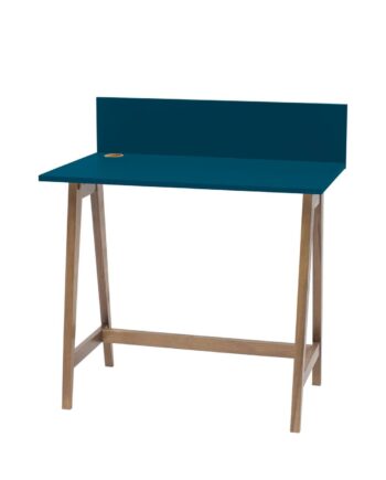 Luka Skrivebord 85x50cm Eg   Petrol Blå