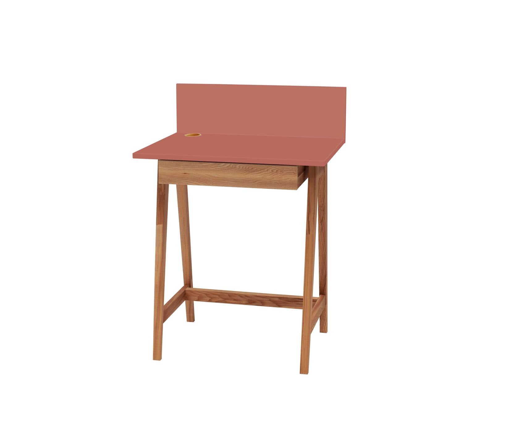 Luka Skrivebord 65x50cm Med Skuffe Eg Antik Pink