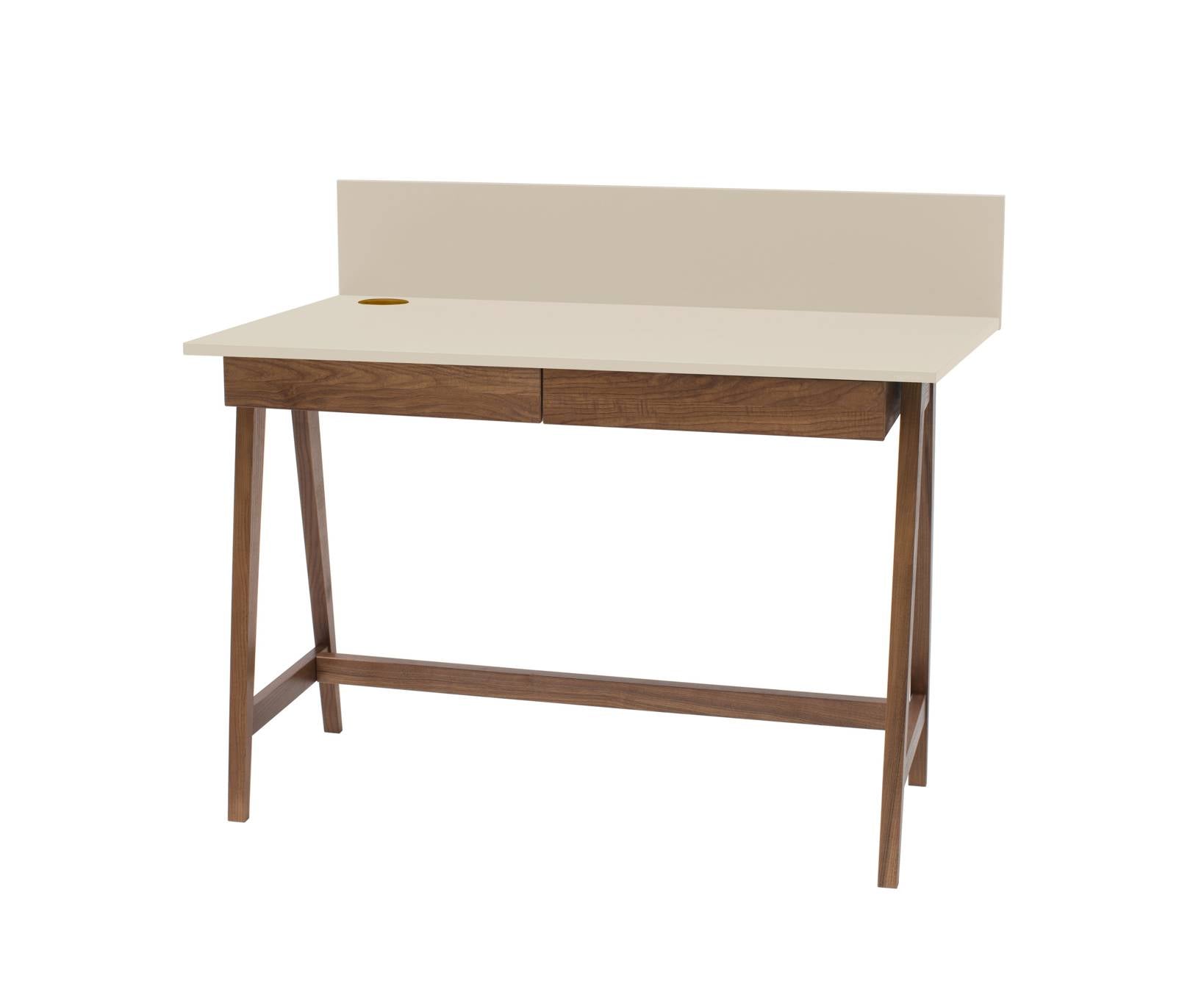 Luka Skrivebord 110x50cm Med Skuffe Eg Brun Beige