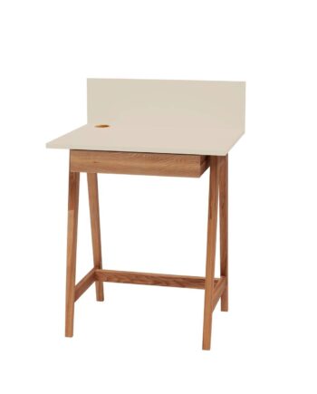 Luka Skrivebord 65x50cm Med Skuffe Eg Brun Beige