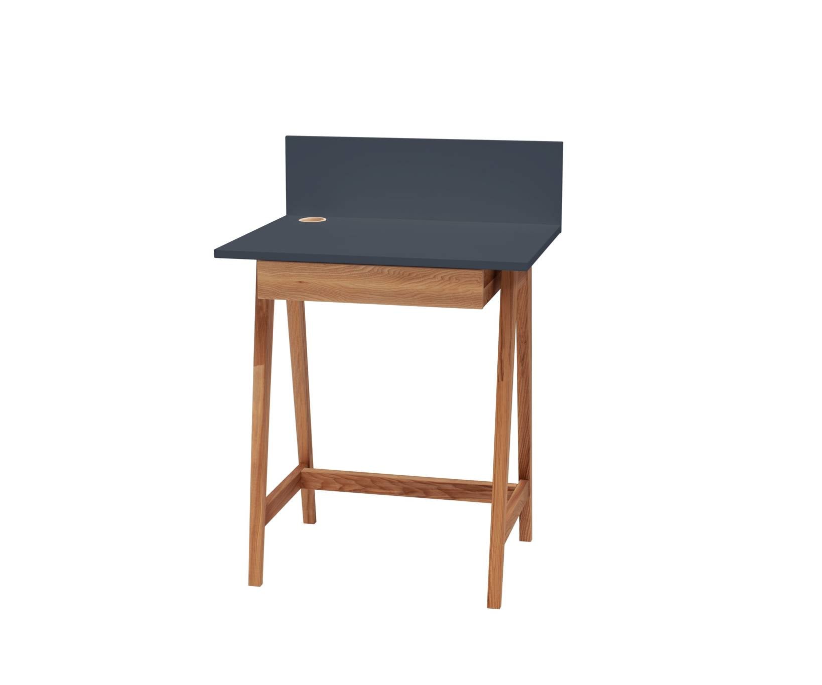 Luka Skrivebord 65x50cm Med Skuffe Eg Grafit