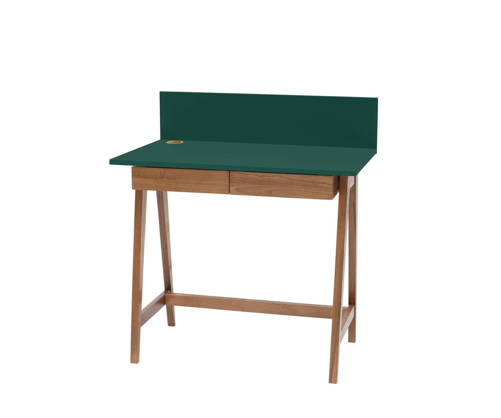 Luka Skrivebord 85x50cm Med Skuffe Eg Grøn