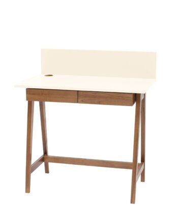 Luka Skrivebord 85x50cm Med Skuffe Eg Hvid