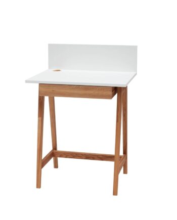 Luka Skrivebord 65x50cm Med Skuffe Eg   Hvid
