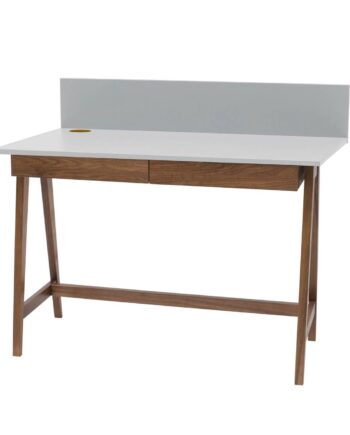 Luka Skrivebord 110x50cm Med Skuffe Eg   Lysegrå