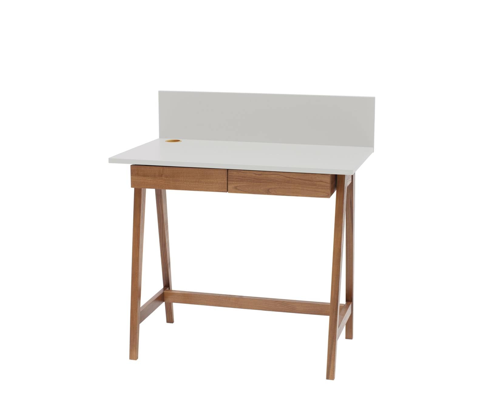 Luka Skrivebord 85x50cm Med Skuffe Eg Lysegrå